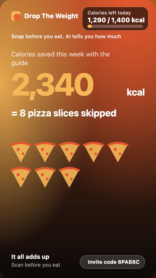 Calories saved card
